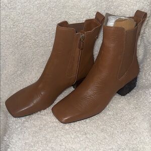 Franco Sarto Tan Leather Ankle Booties RUN little small unless thine feet